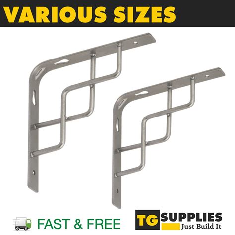 silver metal shelf brackets|decorative silver shelf brackets.